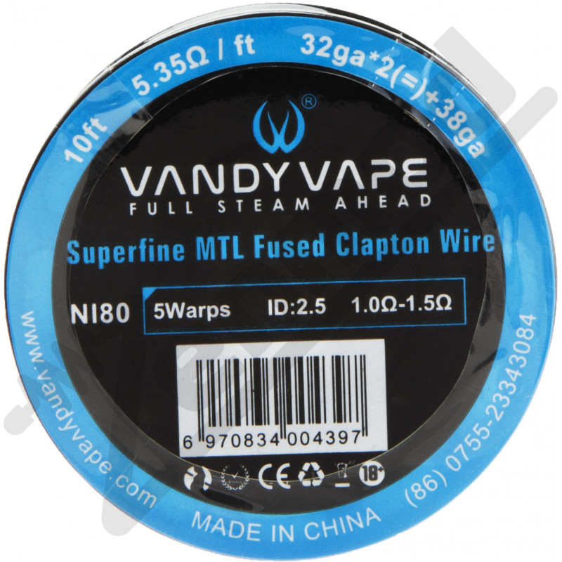 Фото и внешний вид — Vandy Vape Superfine MTL Fused Clapton Wire Ni80 32GA*2+38ga 3м