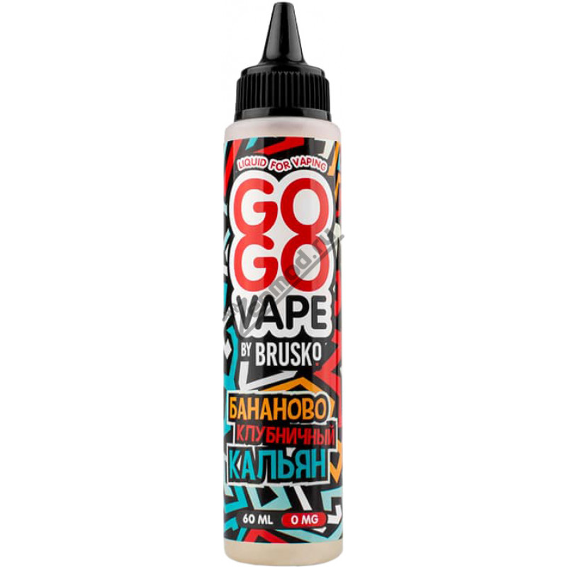 Фото и внешний вид — GoGo Vape - Бананово-клубничный кальян 60мл